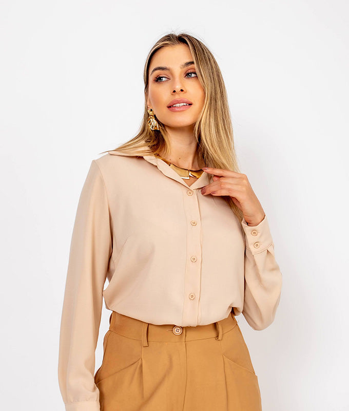 Camisa Manga Longa de Botão Cínthia