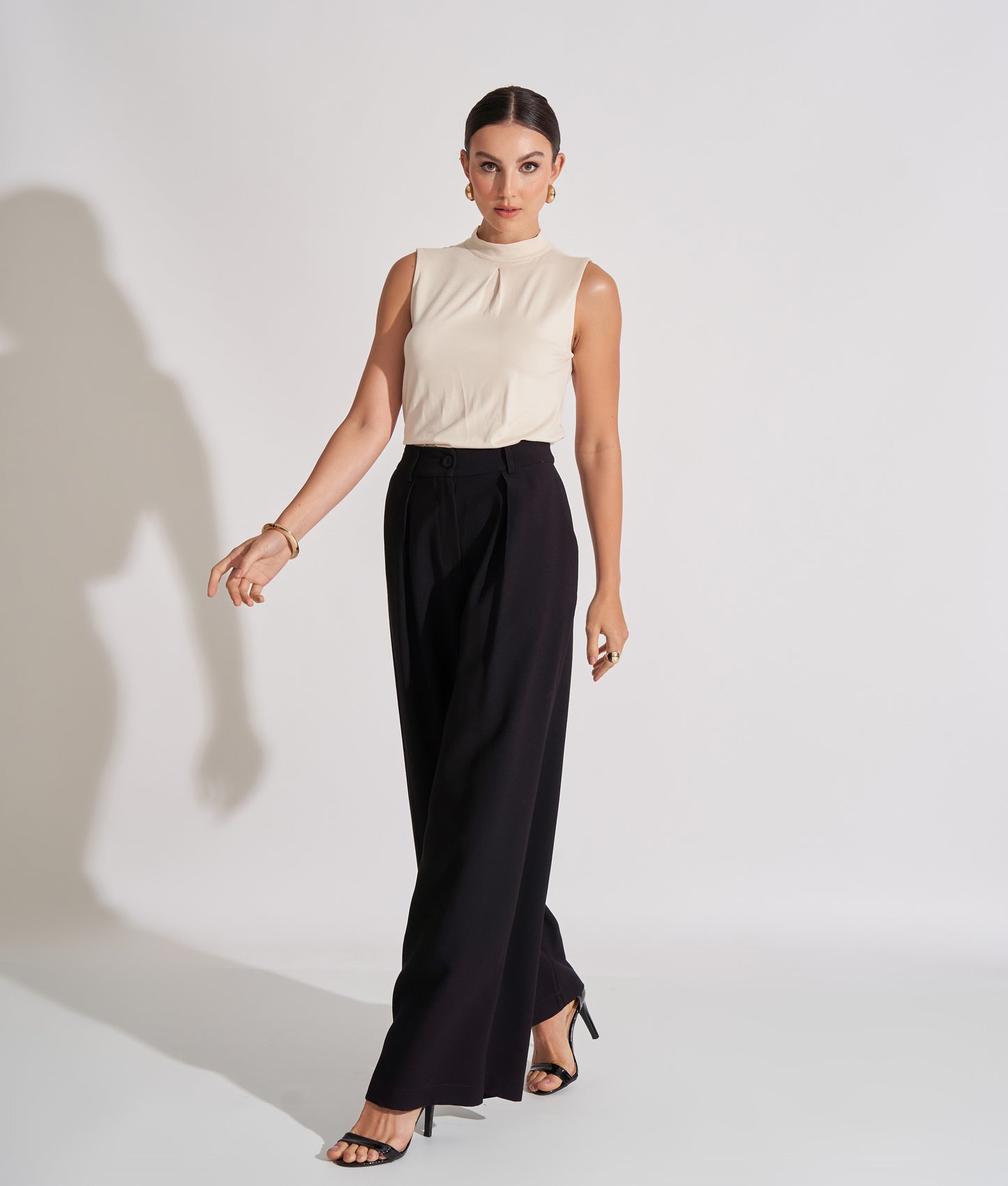 Blusa Viscolycra Regata Gola Alta Anita