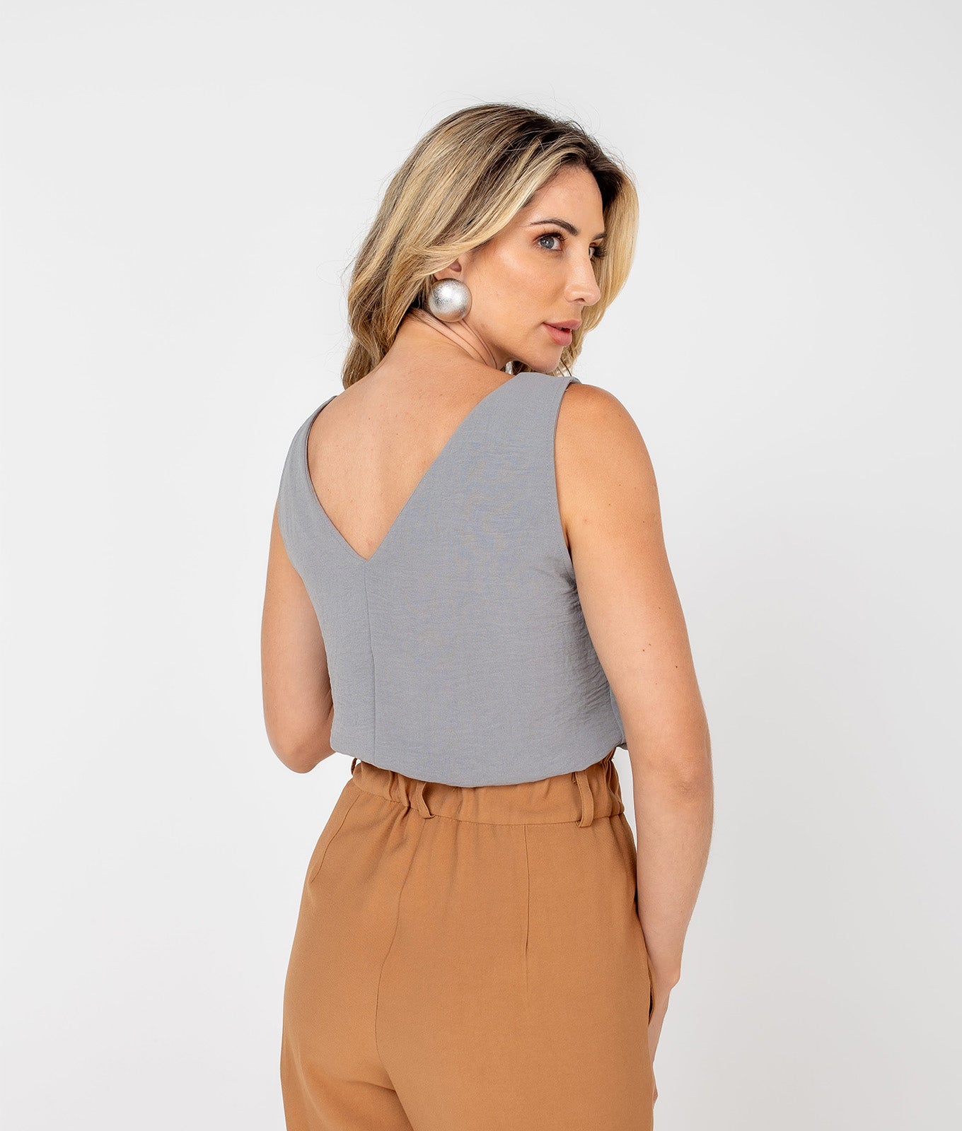 Blusa Regata Decote V Maria
