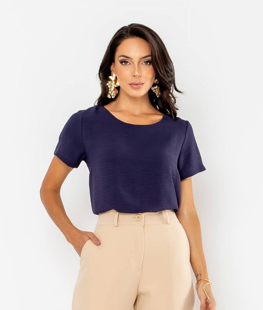 Blusa Básica Gola Redonda Bianca