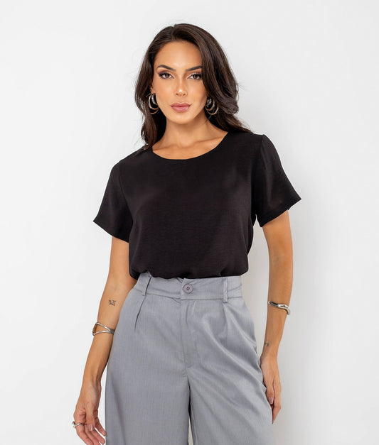 Blusa Básica Gola Redonda Bianca