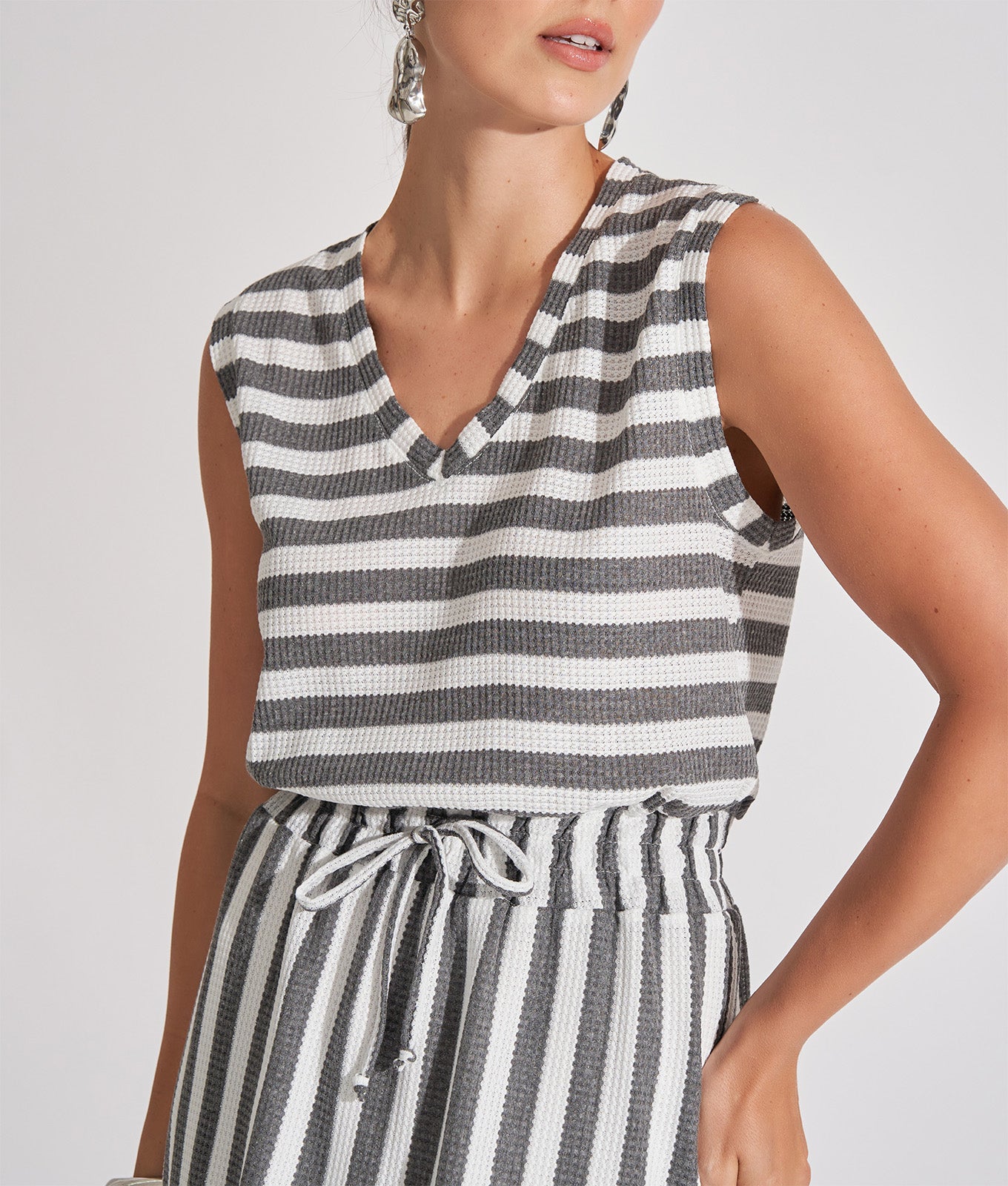Vestido Listrado Forrado Priscila