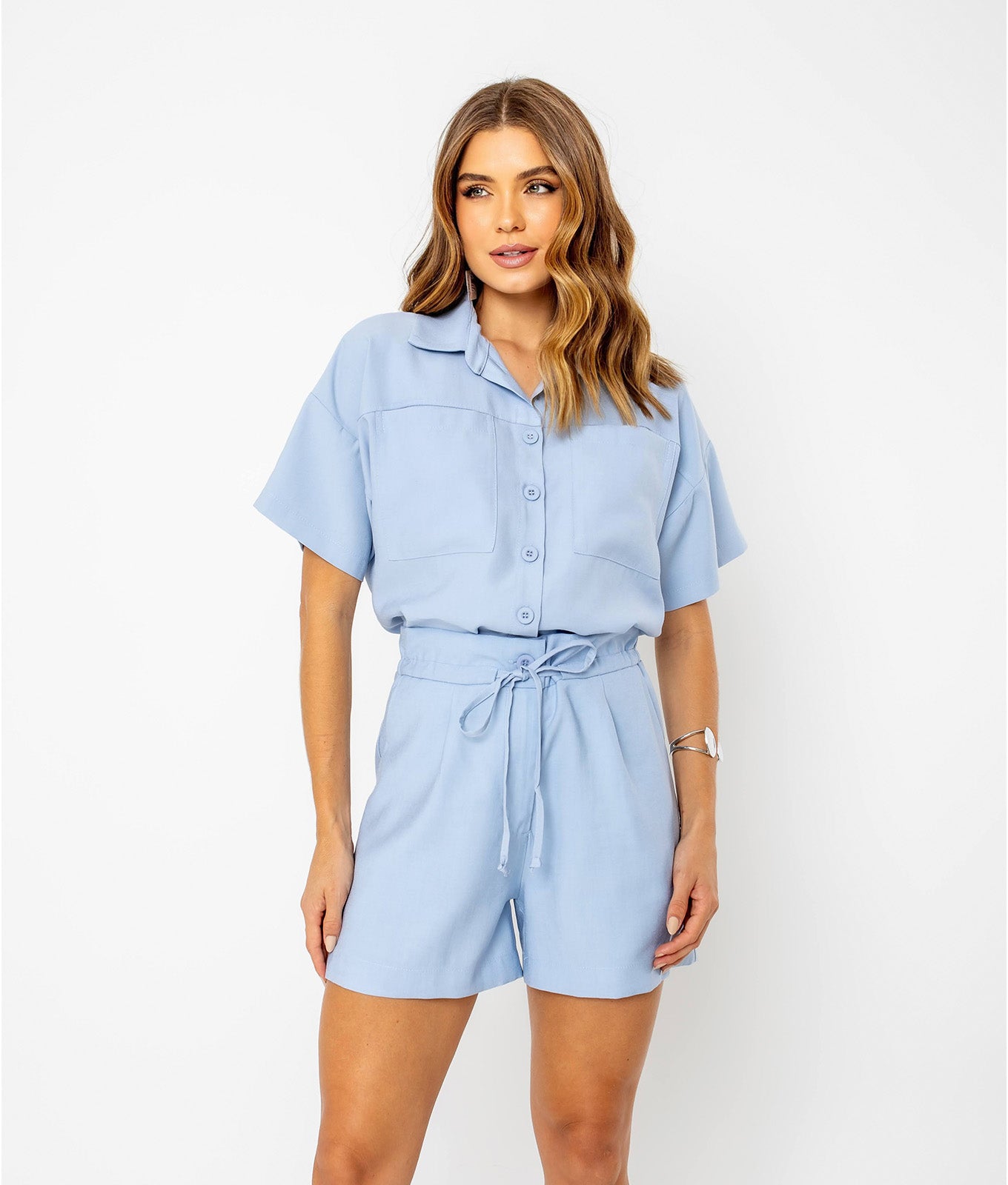 Conjunto Camisa Manga Curta e Short Diana