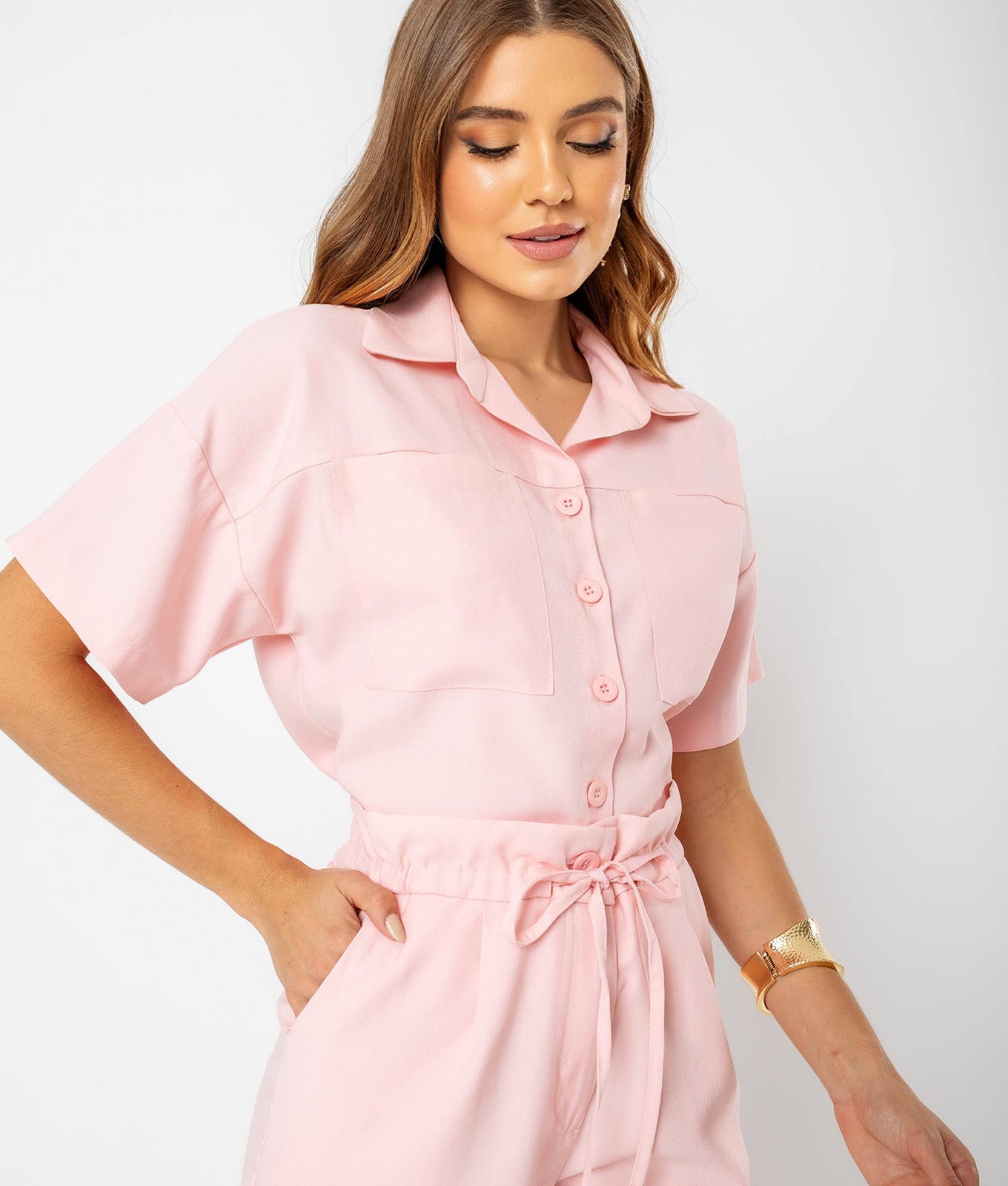 Conjunto Camisa Manga Curta e Short Diana
