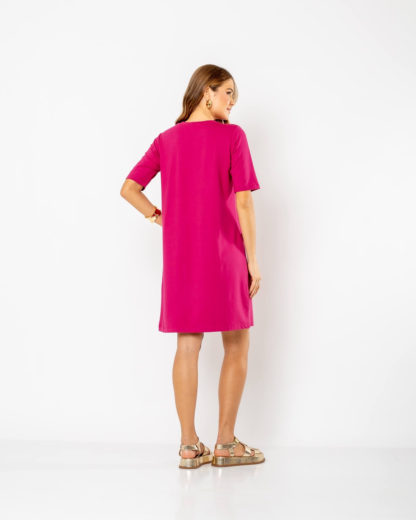 Vestido Moletinho Bolsos Laterais Bruna