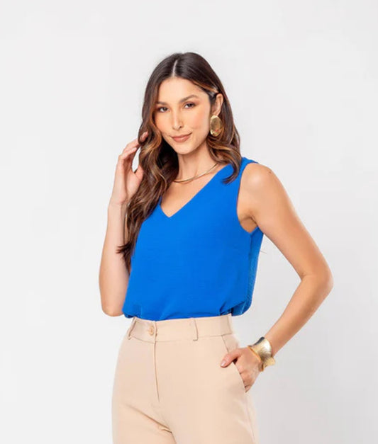 Blusa Regata Decote V Maria